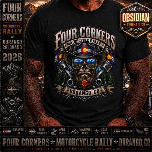 Four corners motorcycle rally - motorcycle,