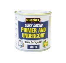 Rustins Quick Dry Primer+Undercoat(Does both jobs!) White/Grey 250/500ml/1L/2.5L