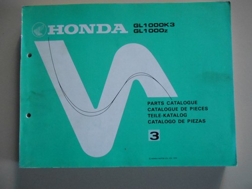 Parts catalog honda 1000 - catalog,