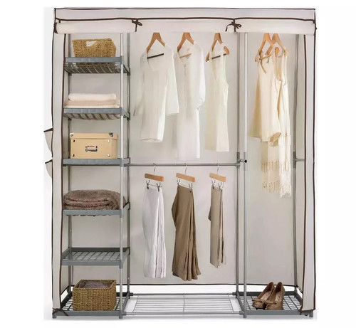 Triple fabric wardrobe - triple, cream
