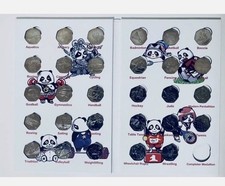 2012 Olympic 50p Coin Full Set 29 Coins BU Brilliant Uncirculated With Album