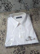Rael Brook  White Short  Sleeve Pilot Shirt With Black Label 