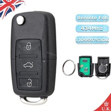 434MHZ Remote Key Fob ID48 Chip For VW Volkswagen Golf 2002 -2006 1J0959753DA