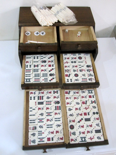 Vintage mahjong set 4 - set,