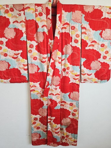 Antique japanese silk kimono - antique,