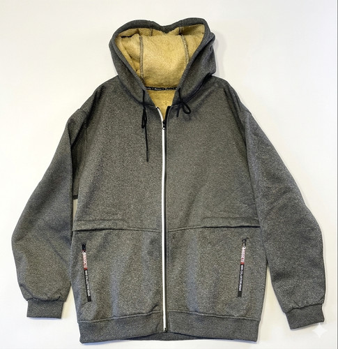 Grey hooded faux fur - grey,