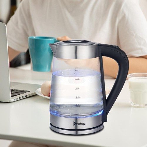 Zokop glass kettle - kettle, blue