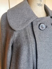 Handmade ladies retro swing coat size 12 grey/brown