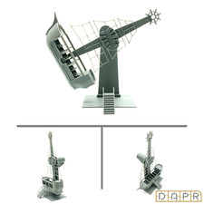 DAPR-N Gauge Model Railway Scenery Kit - Motorised Inverted Ship Fairground Ride