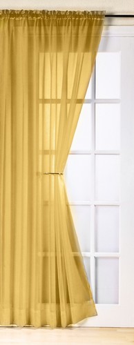 Plain voile curtain panel - voile,