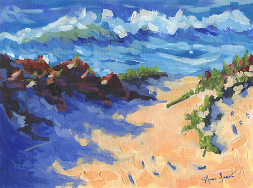 Landscape dunes seascape