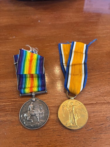 Ww1 victory medal pair 1914 - ww1,