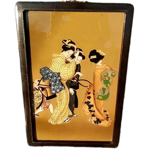 Vintage chinese reverse - reverse, glass