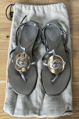 Gucci metal logo thong sandal - thong,