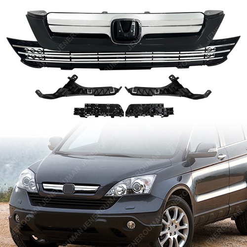 6pcs black upper grille - black, kit