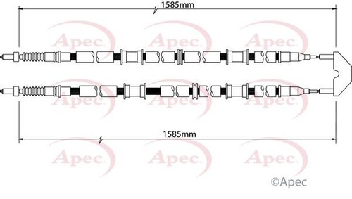 Apec rear brake cable for - apec,
