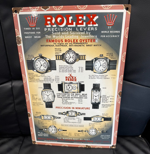 Enamel sign advertising rolex - sign,