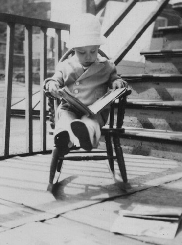 Child chair reading - child,