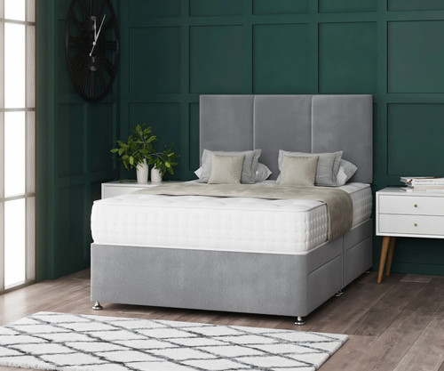 Grey divan bed set - set, memory