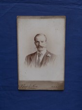 CABINET CARD  MAN -  LARGE STRAIGHT HANDLEBAR MOUSTACHE - RAE & SON,  BANFF