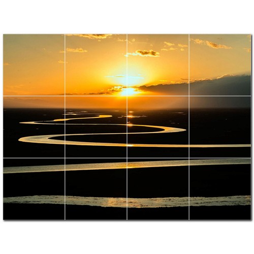 River ceramic tile wall - river,