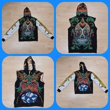 Christian audigier zip up hoodie mens size large Ed hardy 42" chest 27" length 