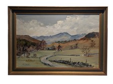 Beautiful Lake District Landscape Oil On Board Framed & Signed F Mcjannet