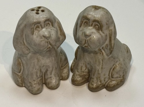 Vintage sad dogs - dogs, stoneware