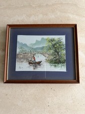 Vintage Framed Oil On Canvas