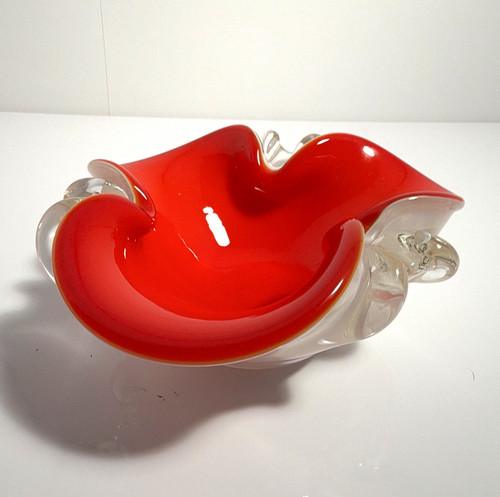 Red clear art glass - red,