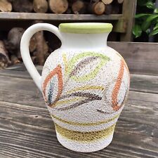 Old Vintage Retro Langley Pottery Stoneware Textured Vase Jug 6.5” Tall