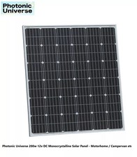 Photonic 200w 12v DC Monocrystalline Solar Panel - Motorhome / Campervan etc.