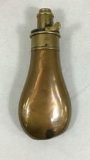 G & J.W. Hawksley Copper Powder Flask. 16cm X 6.5cm. Circa 1880.