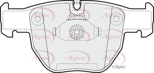 Apec front brake pad set - pad,