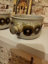 2 Vintage Gerda Heuckeroth  1970s 4.5" Tique Ceramano Bowls from West Germany