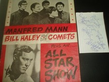 BILL HALEY & HIS COMETS (4)          pop music        AUTOGRAPHS on a page