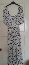 NWOT Scamp and Dude white/black stars long dress size 12