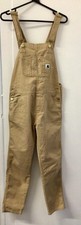 Carhartt  dungarees overall trousers  size s sand bib gold buttons pocket t3229
