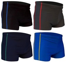 ACCLAIM Hobart Slim Fit Mens Boxer Swimming Trunks Contrast Stitching Trim 2025