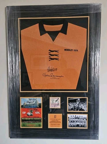 Wolves framed signed shirt cup - framed,