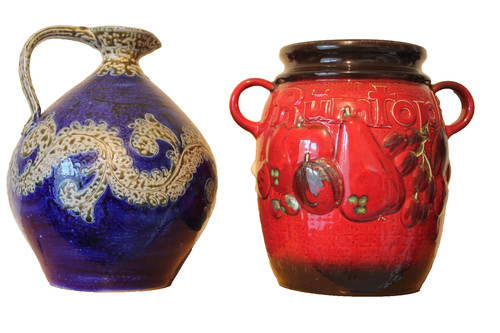 Ceramic wine jug and - , rumtopf