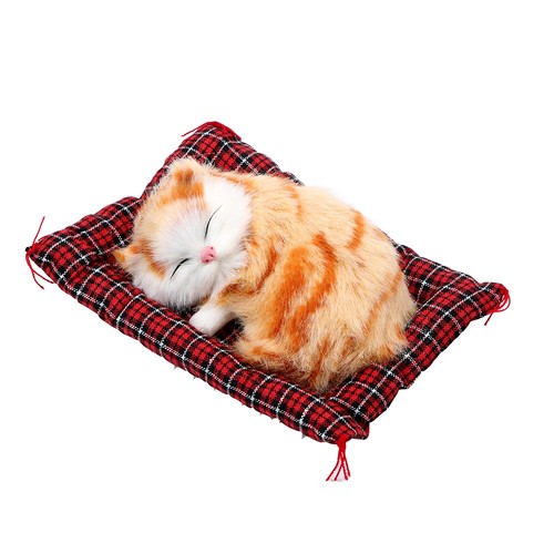 Cute plush sleeping kitten - sleeping,