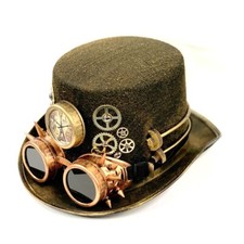 Steampunk hat goggles - hat,