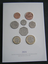 2024 Royal Mint Definitive BU 8 Coin Set From 1p to £2 - Brilliant Uncirculated