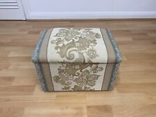 Beautiful Vintage Footstool Foot Rest Small Ottoman With Storage & Floral Design