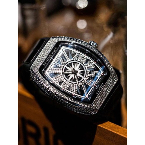 Luxury silver watch bling - silver,