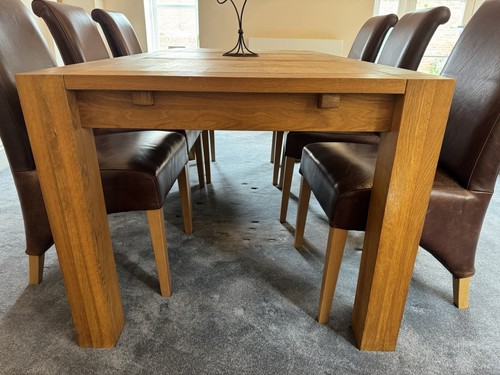 Dining room table 6 leather - dining,