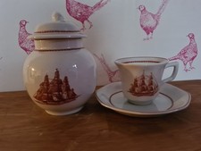 Wedgewood  "FLYING CLOUD" small sugar bowl/pot and one cup and saucer