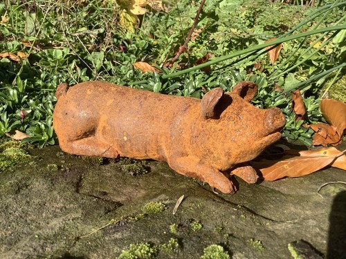 Metal rusty cast iron - rusty, lying