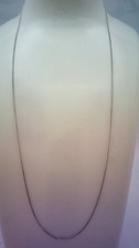 Hallmarked 9 ct White Gold 18.5" Fine Chain.